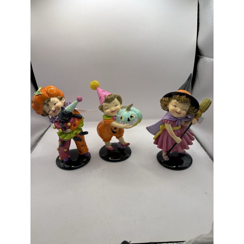 6" Halloween December Diamonds Kids Set Of 3 Halloween Decor NEW 2025 Pumpkin